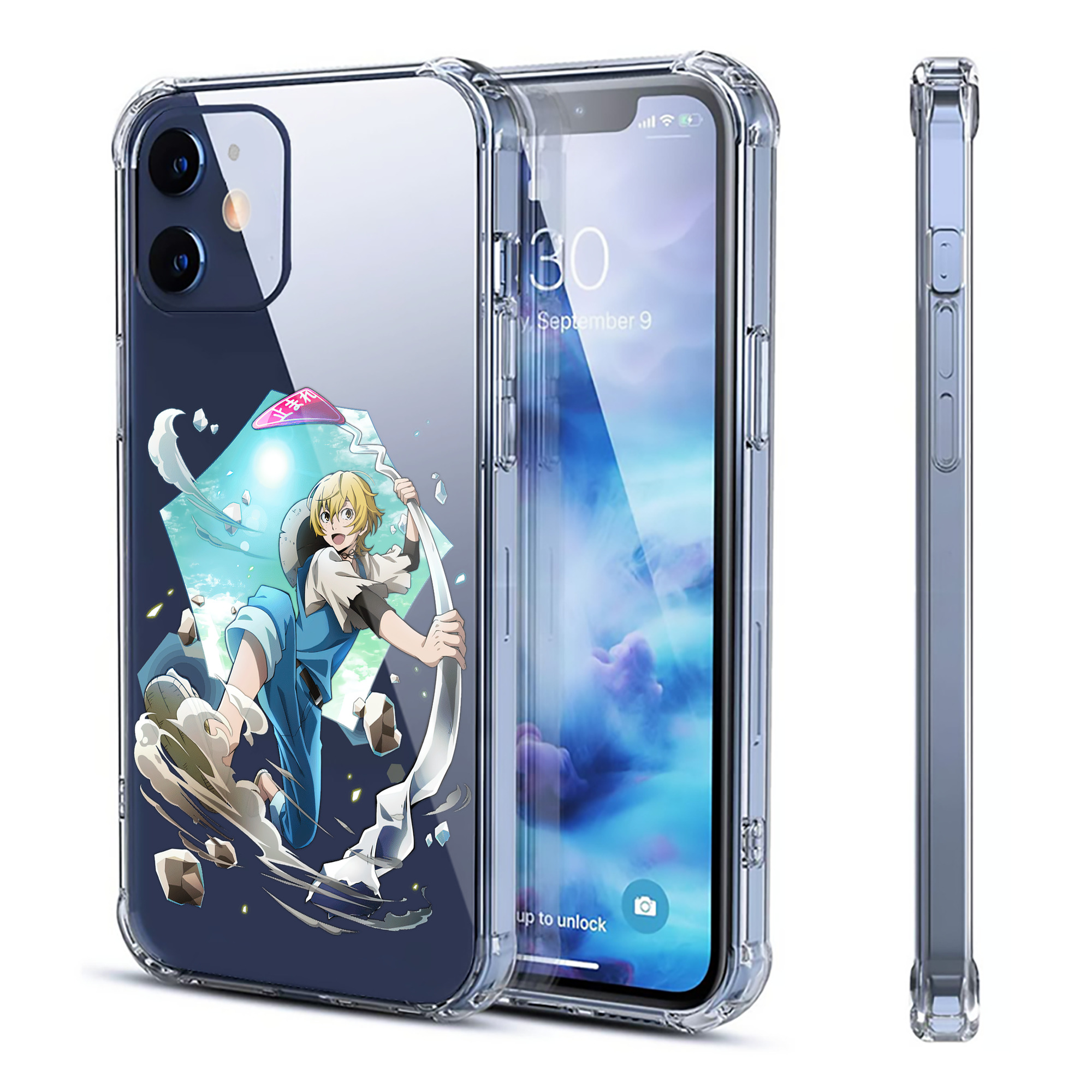 （画像用） 文豪ストレイドッグス Bungo Stray Dogs 【iPhone 12シリーズ対応】透明スマホケース（クリアソフトケース）